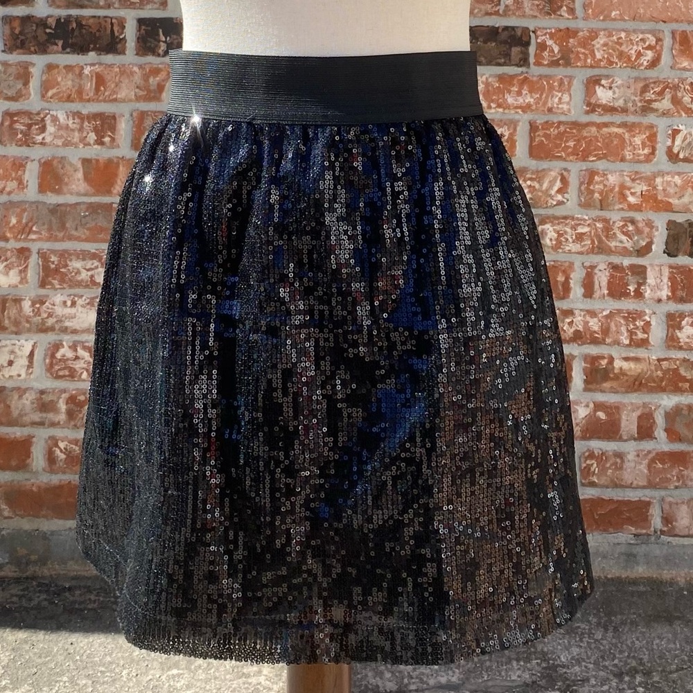 Romeo & Juliet Couture black fully sequined skater skirt/ M /Excellent condition - Picture 3 of 9